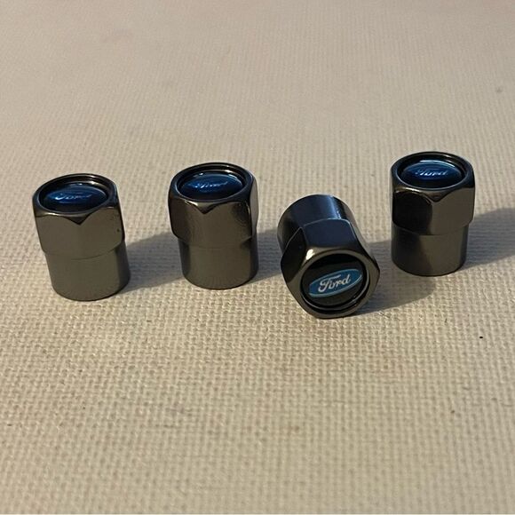 Ford valve Stem caps in Gray set of 4 NWT - Picture 3 of 4